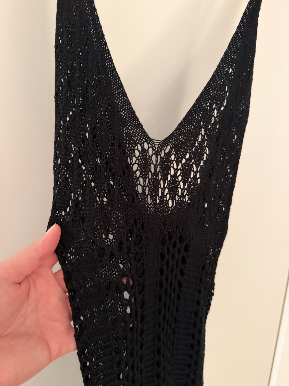 CUPSHE Lucky Star Sheer Crochet
Cover-Up Dress Black Sz Large - Picture 3 of 4